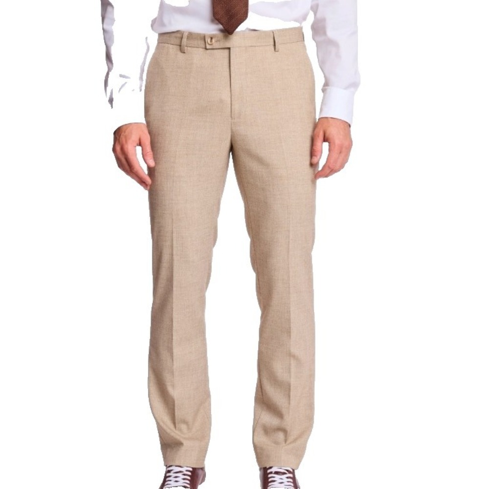 Paisley‎ & Gray Pants Mens 32x32 Beige Slim Fit Stretch Dress Chino Linen NWT